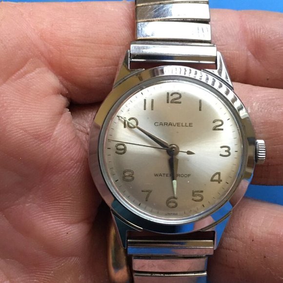 Vintage 1965 Caravelle Bulova M6 Waterproof Men's Watch Hand Wind runs - Picture 8 of 11